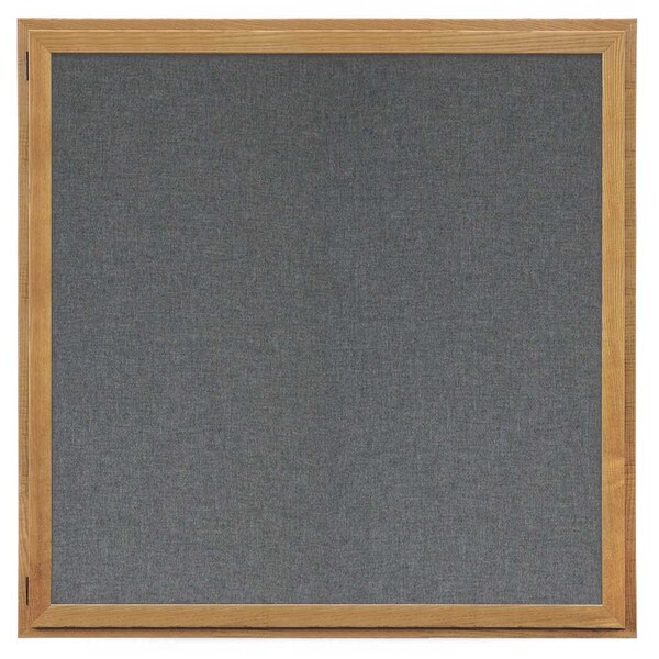 Outdoor Enclosed Combo Board, 72"x36", Black Frame/Blue & Forbo